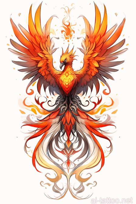  AI Phoenix Tattoo Ideas 3