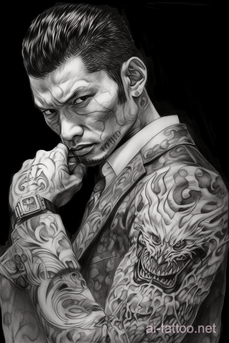 AI Yakuza Tattoo Ideas 6